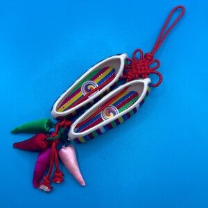 Pair Traditional Korean Gomusin Flower Shoe Onaments